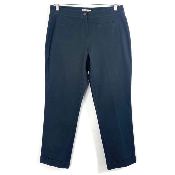 EILEEN Fisher Organic Cotton Stretch Ankle Cuff Pants in Gray Size S RN#78121 - Picture 2 of 8